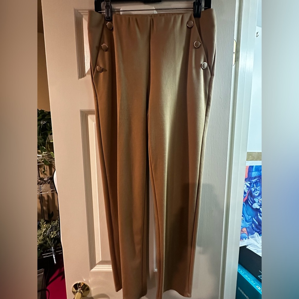 89th & Madison medium stretch dress pants tan